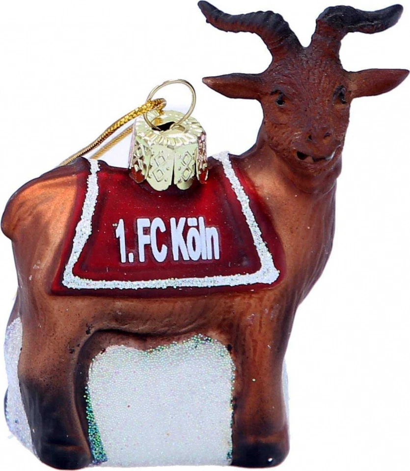 1. FC Köln Christbaumschmuck - Hennes - Weihnachtskugel Christbaumkugel