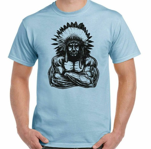Fitness Bodybuilding Gewicht Training Top Indianerhäuptling Mma UFC T-Shirt - Bild 4 von 25