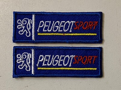 Patch Autocollant Peugeot Sport - Lot De 2 écussons à Repasser, Env. 5 X 1,8 Cm, Neuf