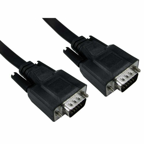 Flat THIN VGA Lead 1m 2m 3m 5m 10m 15m fully wired 15pin Male to Male Cable - Picture 11 of 12