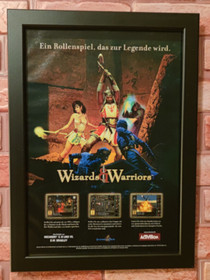 ✅ Wizards & Warriors - PC - NES✅ Pubblicit&agrave;, Foglio Pubblicitario, Poster, Ad Framed✅Incorniciato✅