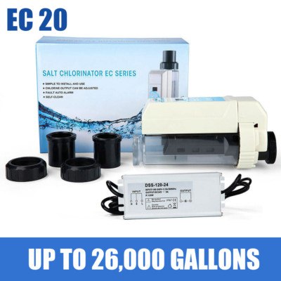 For 26,400 Gallon Chlorinator Complete Salt Water Pool Chlorine Generator System