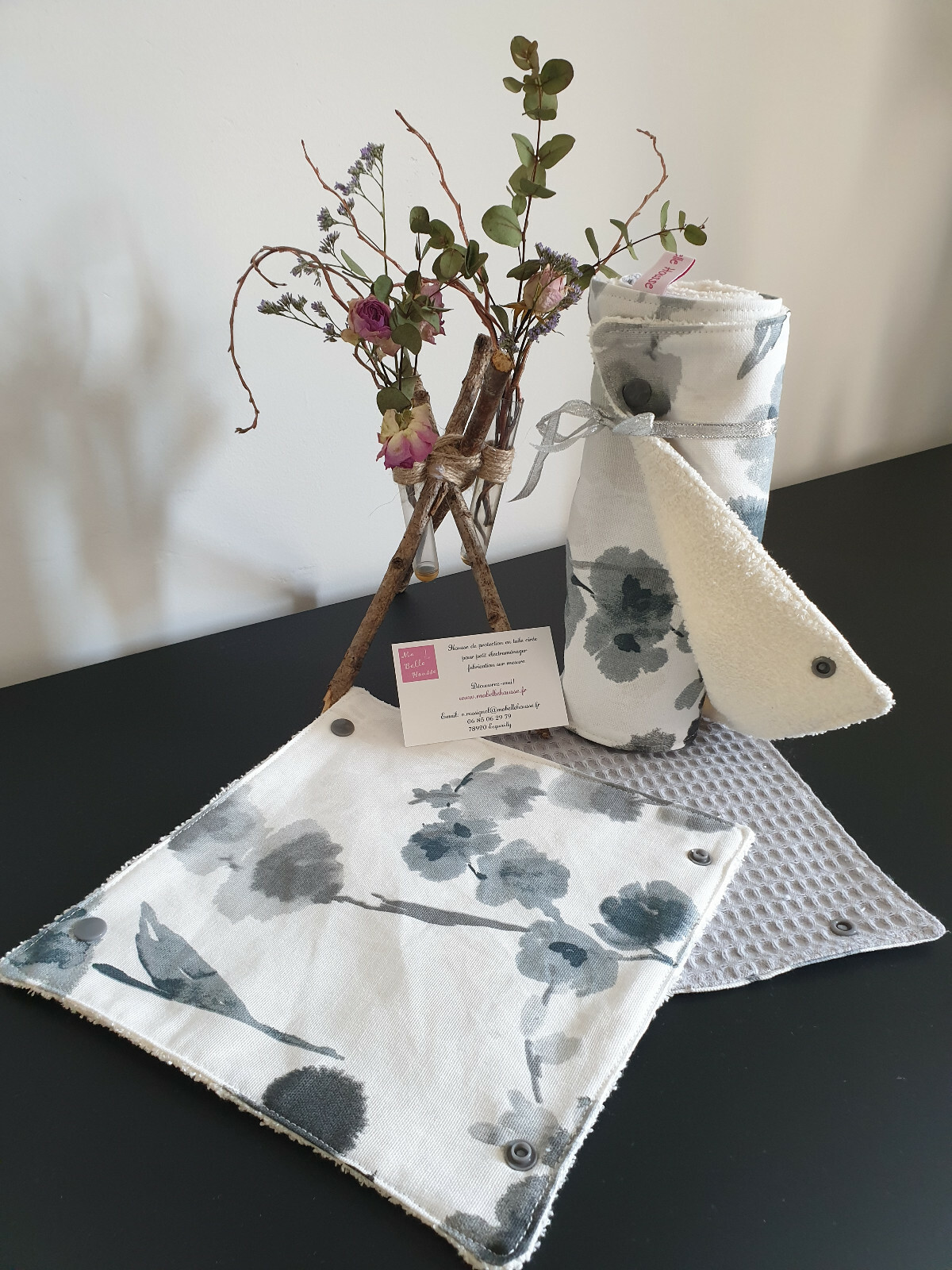 Essuie tout lavable réutilisable nid d'abeille 6 feuilles essuie-tout coton