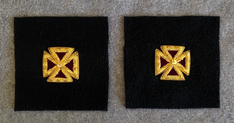 Past Grand Commander Collar Cross in Bullion (1") - (PG1-B)