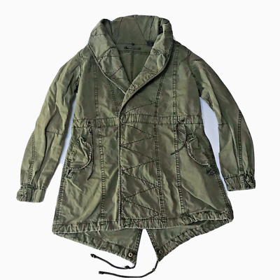 Maison Scotch Jacket Size 1 Small Womens Utility Grunge Military