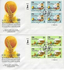 NATIONS UNIES - New York Yvert n° 513/514 FDC - Bloc de 4