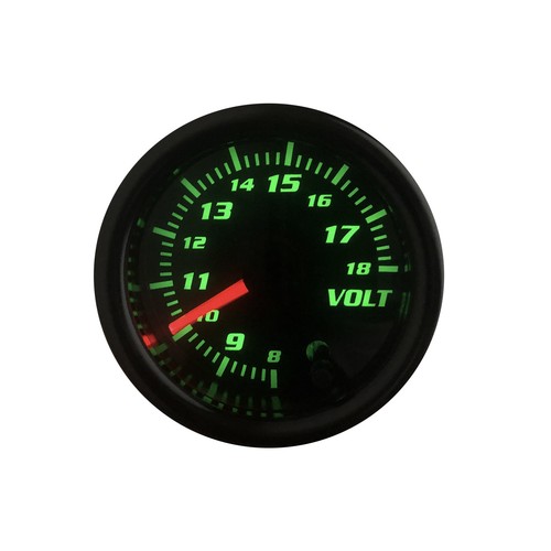 Voltage Universal Volt Meter 2" 52mm 7 Color LED 8V-16V Volt Gauge Smoke Lens - Picture 9 of 10