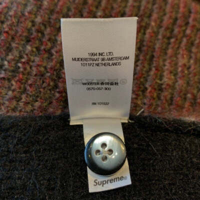 Supreme 22SS Brushed Grid Cardigan Mohair Black Multi Size Supreme 22SS Brushed Grid Cardigan Mohair Black Multi Size