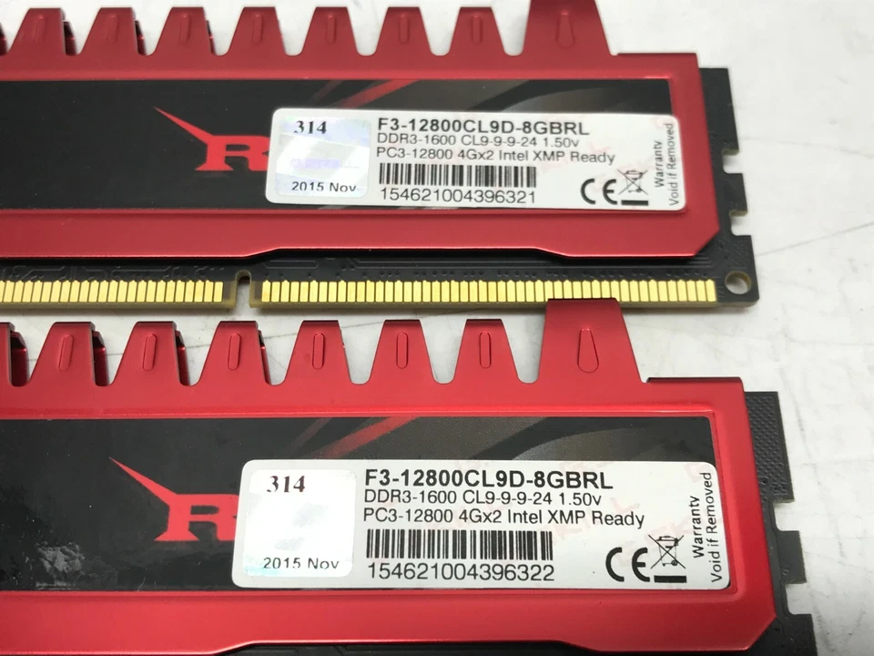 G.Skill Ripjaws 8GB Kit (2x 4GB) DDR3 1600MHz Desktop RAM F3-12800CL9D-8GBRL - Image 3 of 4