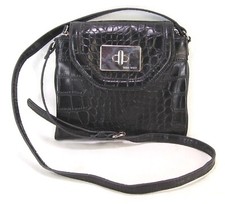 Ladies Nine West Faux Alligator Black Purse