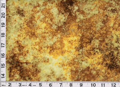 Dark Brown & Yellow Earth Jewels Blender Quilting Sewing Fabric by Yard #2270