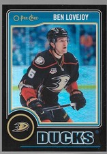 14/15 O Pee Chee Black Rainbow Ben Lovejoy /100 137 Ducks