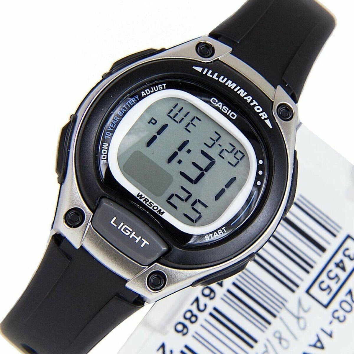 Casio Digital Black Resin Band LED Light Ladies Digital Casio Digital Black Resin Band LED Light Ladies Digital