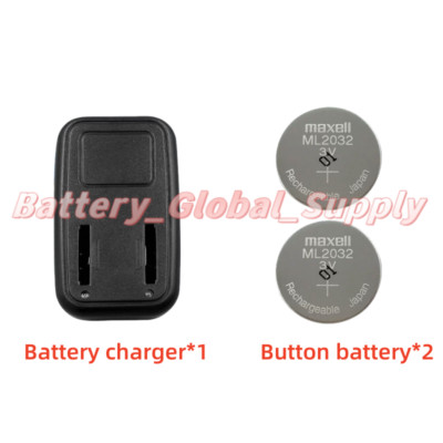2 PCS ML2032 Maxell Rechargeable Battery + 1 PCS Battery Charger Combination Set