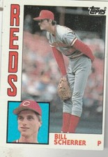 FREE SHIPPING-MINT-1984 Topps #373 Bill Scherrer Reds PLUS BONUS CARDS