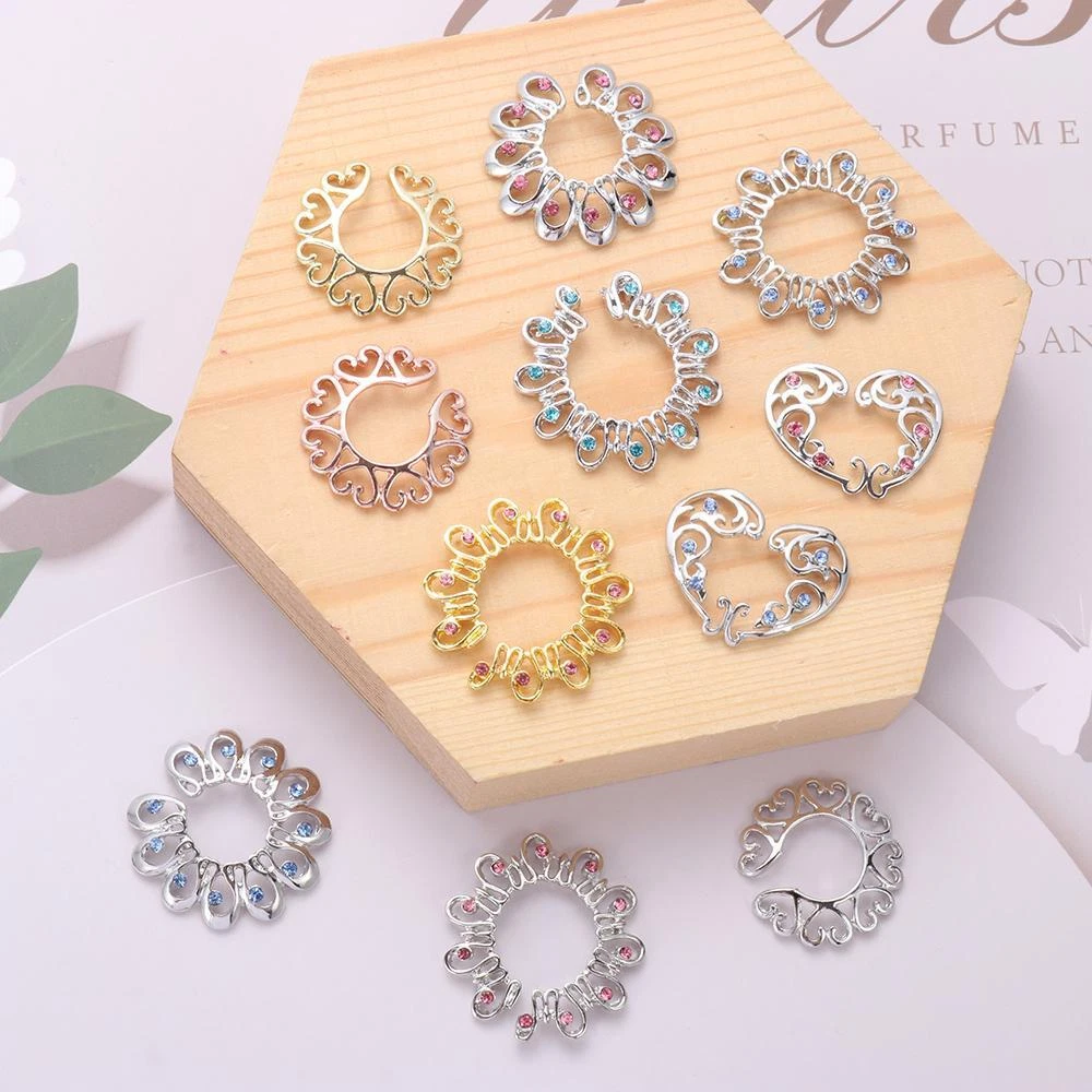 Non piercing 2024 gold nipple rings