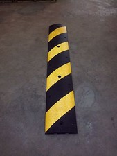 POST GUARD Speed Bump, 12x72, Black w/Yellow Tape