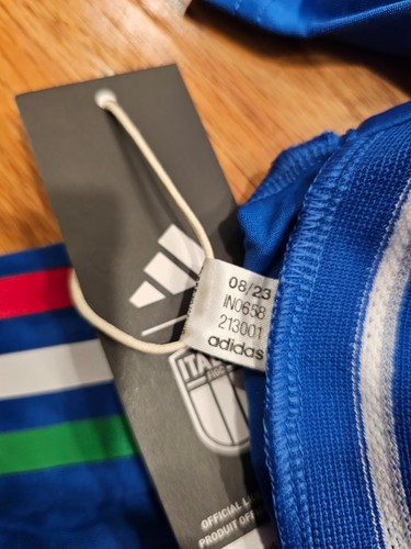 Camiseta Adidas Italia 2024 Home Auténtica Hombre’s S Azul FIGC IN0658 NUEVA CON ETIQUETAS - Imagen 8 de 9