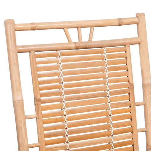 Schaukelstuhl mit Auflage Bambus - Bild 4 von 9
