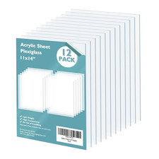 Plexiglass Sheets Acrylic Sheets 12 Pack of 11X14 0.04 Thick Clear Plastic Cast
