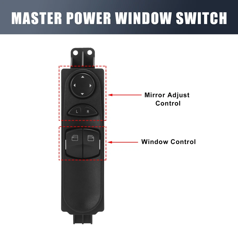 Pack(1) Car Power Window Switch Driver Side for Mercedes-Benz Sprinter 3500 - Image 3 of 4