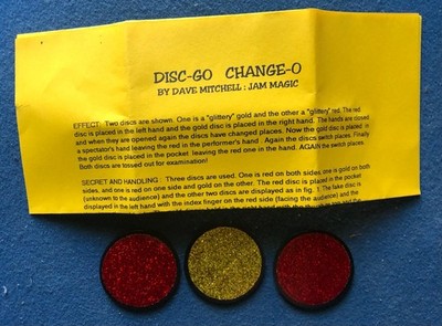 Magic Trick  Disc-Go Change-O Dave Mitchell Colored Discs Change Places!