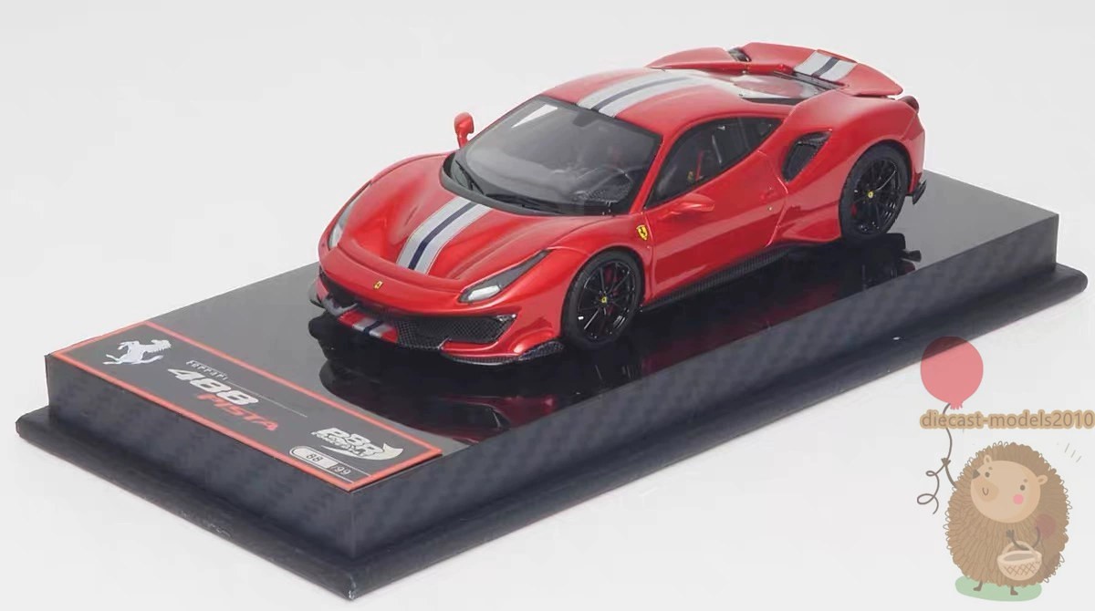 BBR 1/43 Ferrari 488 Pista Limited – Modèle Réduit En Résine – Diecast Rouge