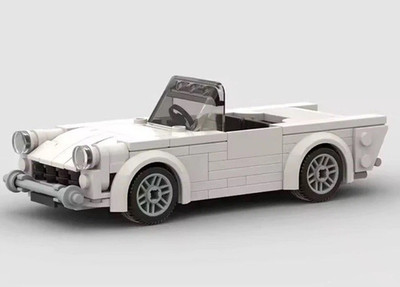 MOC Building Blocks Set Triumph TR6 Style Kit DIY WHITE M10128