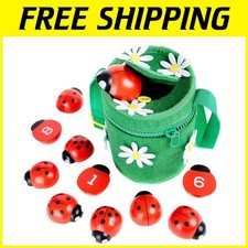 Counting Ladybugs - Montessori Wooden Counting Toy