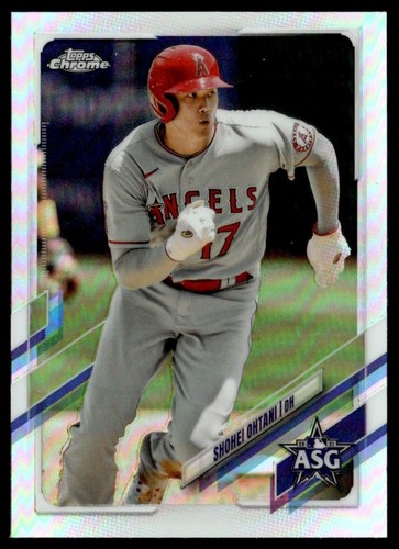 2021 Topps Chrome Update 2021 All-Star Game Refractor Shohei Ohtani Los Angeles - Picture 1 of 2