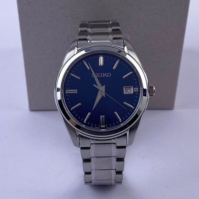 New Seiko Essentials SUR309 Blue Dial Stainless Steel Men's Quartz