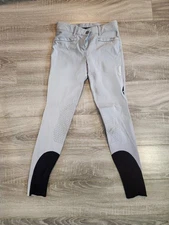 Equiline Knee Patch Breeches G-Zone Light Grey Women's Size IT 40