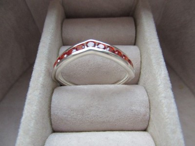 Granat Zirkonia Ring 925 Silber (Größe 19.00)