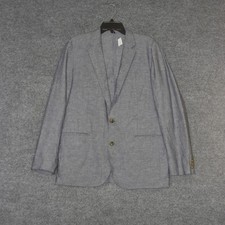 J Crew Ludlow Mens Gray 40R Slim Fit Blazer Linen Blend Blazer Suit Jacket
