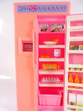 Vintage Barbie-Möbel Traum-Kühlschrank Mattel 80er Jahre wie abgebildet (18921)