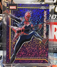 2026 Topps Chrome Marvel Comics Spider-Punk Purple Shimmer Refractor /75 #166