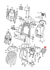 Genuine AUDI A8 S8 quattro Trim Folding Table Vavona/Assam Grey 4H0881649BS44
