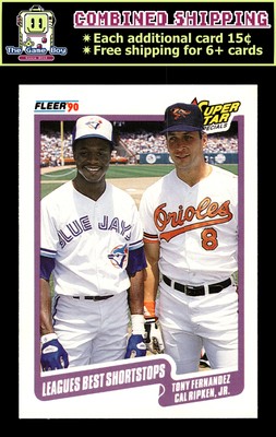 1990 Fleer Super Star Specials #634 Tony Fernandez / Cal Ripken Jr. - TOR / BAL