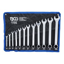 BGS Maul-Ringschlüssel-Satz Zollgrößen SW 1/4" - 15/16" 12-tlg.