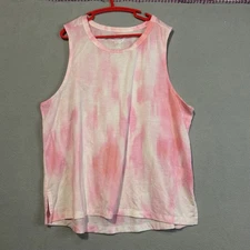 Old Navy Active Tank Top Womens Small Sleeveless Pink Tie Dye Workout Gym Shirt