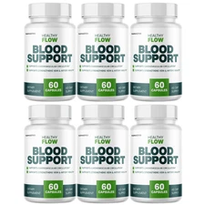 Healthy Flow Blood Support, Cardiovascular Circulation - 6 Bottles Official