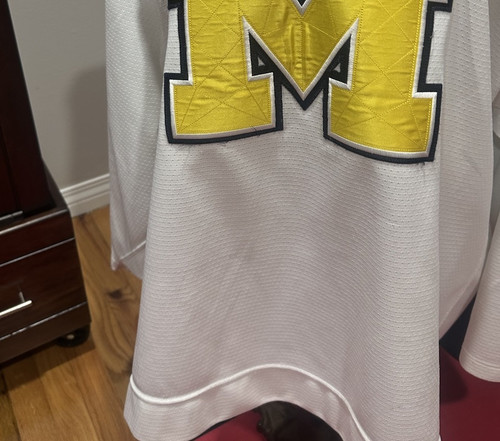 Team Issue Michigan Wolverines Nike Hockey Practice Pro Jersey W/Fight Strap 56 - Picture 6 of 12