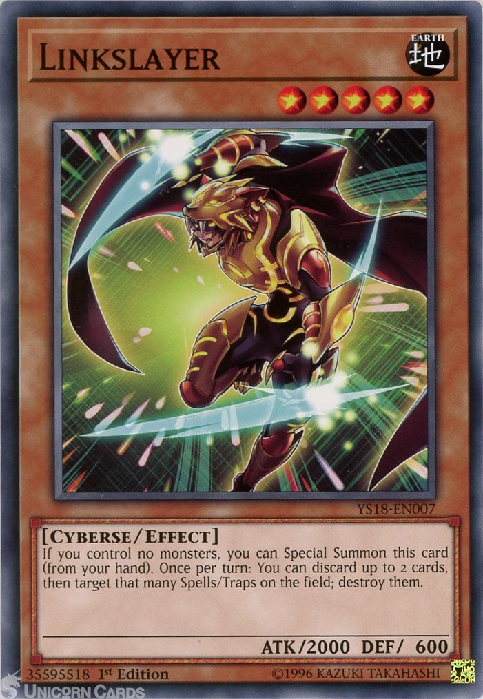 YS18-EN007 Linkslayer 1st Edition Mint YuGiOh Card