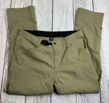 Slumberjack Utility Tech Pants Men 36 Beige Straight Snap Rollup Nylon Hiking