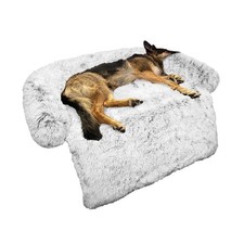 Calming Dog Bed Fluffy Plush Dog Mat for Furniture Protector wi... USA FAST SHIP