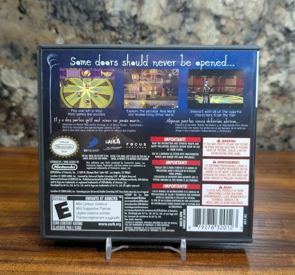 CIB Coraline Video Game for Nintendo DS (2009) Complete D3 Publisher - Image 2 of 4