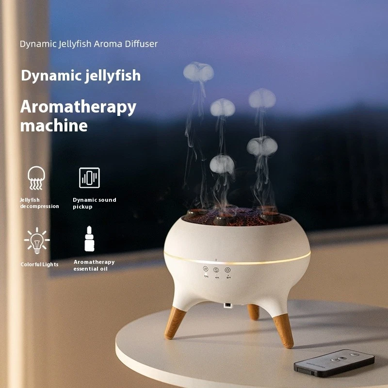 Smart Jellyfish Ultrasonic Humidifier Aroma Diffuser , LED Remote Air Purifier - Image 3 of 4