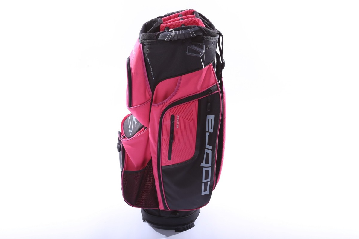 Cobra Pink Cart Bag -14 Way Pockets Rain Cover included
