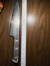 Acrylic handle, 45-layer Damascus steel, 8-inch chef's knife, VG10 steel core.