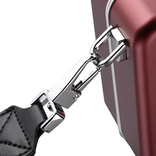 BYOOTIQUE Aluminium Mini Umhängetasche für Konzerte Festival Reisen, rot - Bild 5 von 9